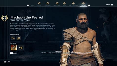 Assassin's Creed Odyssey Machaon the Feared Cultist.